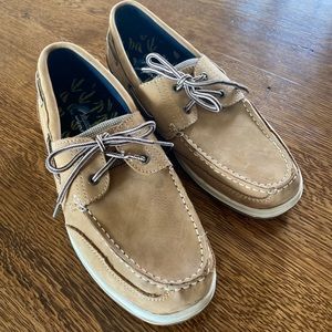 Tan boat shoes